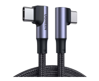 Kabel USB UGREEN Kabel USB-C do USB-C kątowy US335 5A 100W 1m czarny